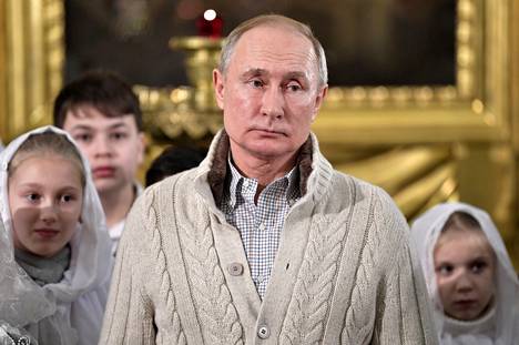  Putin osallistui ortodoksiseen jumalanpalvelukseen 7.1.2020.