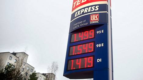 Tällä hetkellä kuvan kaltaisista hinnoista voi Suomessa lähinnä vain haaveilla. Kalleimmillaan bensiini maksaa nyt jo lähes kaksi euroa ja diesel noin 1,85e/litra.
