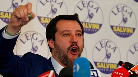 Oikeistopuolue Legan puheenjohtaja Matteo Salvini on ilmoittautunut pääministeriehdokkaaksi.