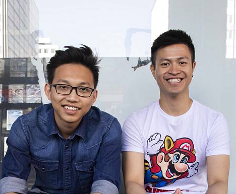 Vasemmalla toinen perustaja Son Chu ja oikealla toimitusjohtaja Jesse Tran.