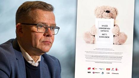 Ammattiliittojen mainoksen voi tulkita piruilevan kokoomuksen puheenjohtajalle Petteri Orpolle, jonka kommentista nousi kohu.