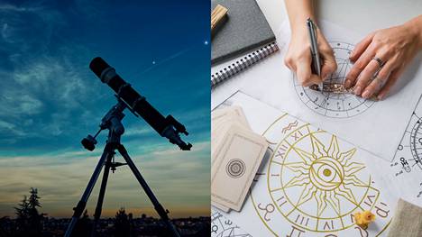 Astronomia ja astrologia muistuttavat sanoina toisiaan, mutta merkitsevät aivan eri asioita.
