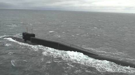 Venäjän puolustusministeriö julkaisi kuvan ohjussukellusvene Tulasta, joka teki strategisen ohjuskokeen keskiviikkona.