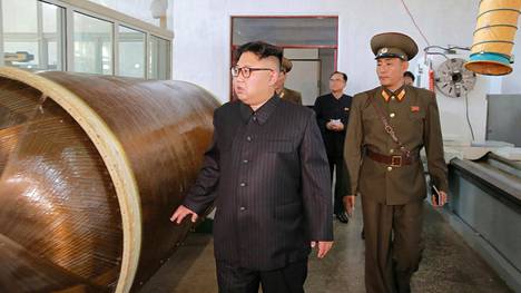Pohjois-Korean tällä viikolla julkaisema kuva johtaja Kim Jong-unista.