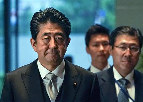Japanin pääministeri Shinzo Abe kuvattuna Tokiossa syyskuussa.