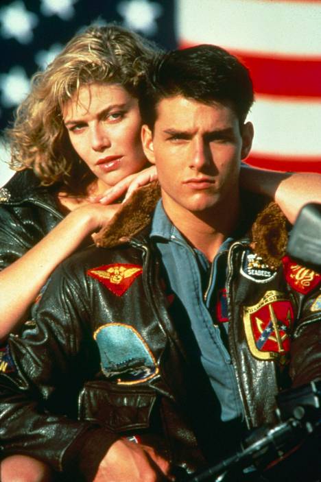 Top Gun oli aikansa hittielokuva, mutta sen kuvauksissa tapahtui järkyttävä lento-onnettomuus. Kuvassa elokuvan tähdet Kelly McGillis ja Tom Cruise.