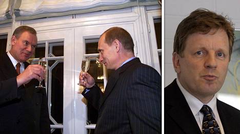 Vladimir Putin ja Paavo Lipponen ovat tuttuja jo vuosien takaa. Esko Aholla (kuva oikealla) on rooli venäläisen Sberbankin hallituksessa.