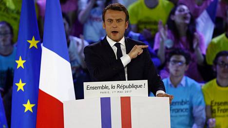 Emmanuel Macron kilpailee Marine Le Peniä vastaan Ranskan presidentinvaalien 2. kierroksella.