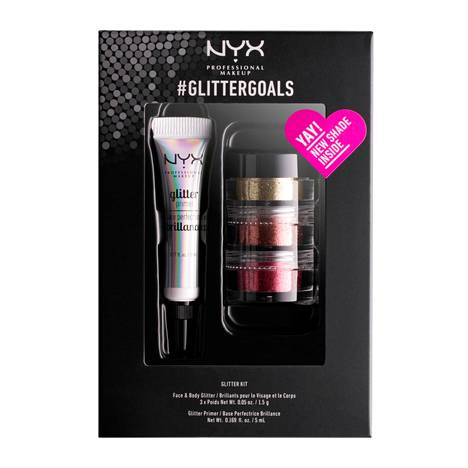 NYX Professional Makeup #Glittergoals Kit, 19,90 €, kolme eri sävyä, mm. Stockmann.