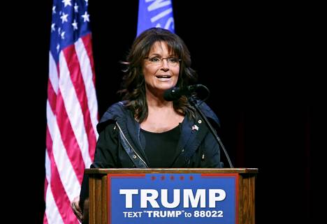 Entinen Alaskan kuvernööri Sarah Palin puhui näkyvästi Donald Trumpin puolesta vuoden 2016 vaaleissa.