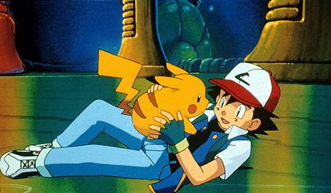 Sähköpokémon Pikachu ja tämän kouluttaja Ash ovat sarjan tunnetuimpia hahmoja.