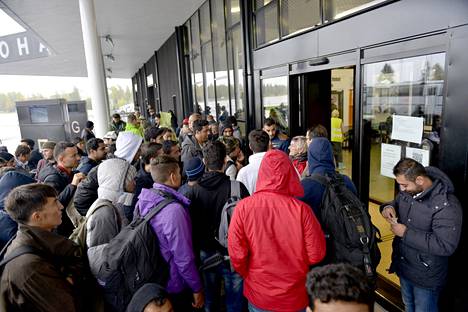 Turvapaikanhakijoita saapui Tornioon syksyllä 2015.