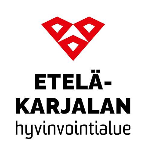 Etelä-Karjalan hyvinvointialueen logo pohjautuu Etelä-Karjalan liiton logoon.