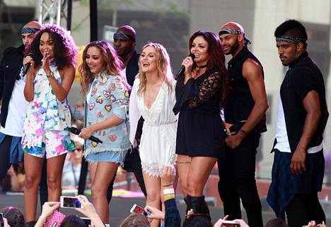 Kuvassa Little Mix esiintymässä New Yorkissa keskiviikkona 19. elokuuta.