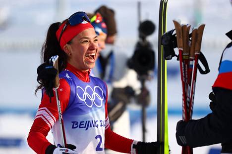 Veronika Stepanova ankkuroi Venäjän viestin olympiakultaan helmikuussa Pekingissä.