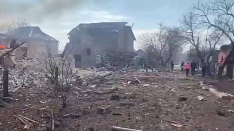 Venäjän ohjusiskun aiheuttamia tuhoja 10. maaliskuuta.