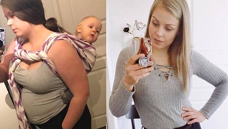 Perheenäiti Jenna laihtui 35 kiloa reilussa vuodessa.
