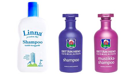 Turussa valmistettava, silikoniton Linna-shampoo sopii kaikille hiustyypeille, 1,99 ? / 400 ml. Prismassa alkuperäisen Erittäin hienon shampoon rinnalla myydyimpiin kuuluu sarjan mustikkashampoo. Mustikkauutetta sisältävä kosteuttava ja hoitava shampoo sopii erityisesti kuiville ja käsitellyille hiuksille, 1,79 ? / 300 ml.