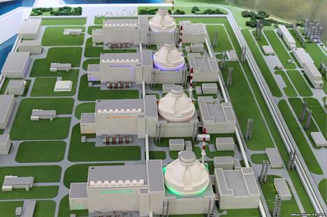 Havainnekuva Akkuyun neljän yksikön ydinvoimalaitoksesta Turkissa.