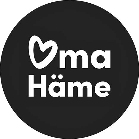 Oma Häme -logossa O-kirjain on korvattu sydämellä.