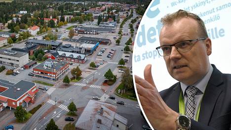 THL:n pääjohtaja Markku Tervahauta on huolissaan pienten paikkakuntien rokotekattavuudesta. Kuva Kauhajoen keskustasta. 