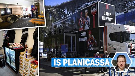 Norjan on kärrännyt näyttävän vaunun Planican MM-stadionille.