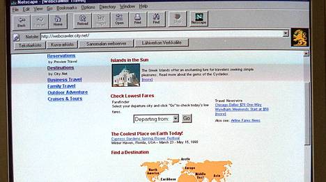 Netscape näytti tältä.