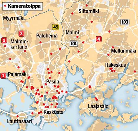 Helsinkiin tulossa 70 uutta peltipoliisia – kartta paljastaa sijainnit -  Kotimaa - Ilta-Sanomat