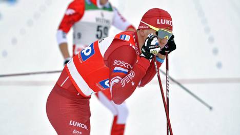 Venäjän suurin hiihtotähti Aleksandr Bolshunov kilpaili viikonloppuna Lahdessa.