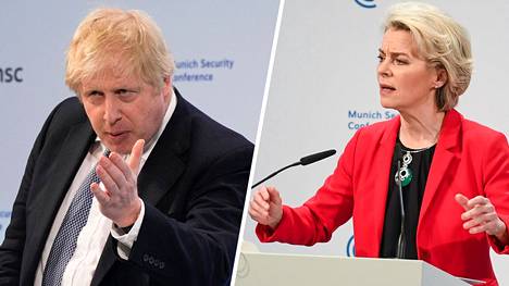 Boris Johnson ja Ursula von der Leyen ovat paljastaneet lisää yksityiskohtia Britannian ja Euroopan unionin kaavailemista pakotteista, mikäli Venäjä hyökkää Ukrainaan.