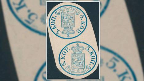 Suomen ensimmäinen postimerkki huutokaupattiin – yli 14 000 euroa yhdestä  parista - Kotimaa - Ilta-Sanomat