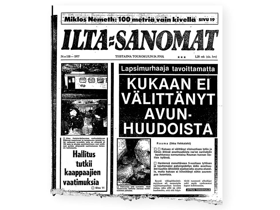 Ilta-Sanomat 24. toukokuuta 1977.