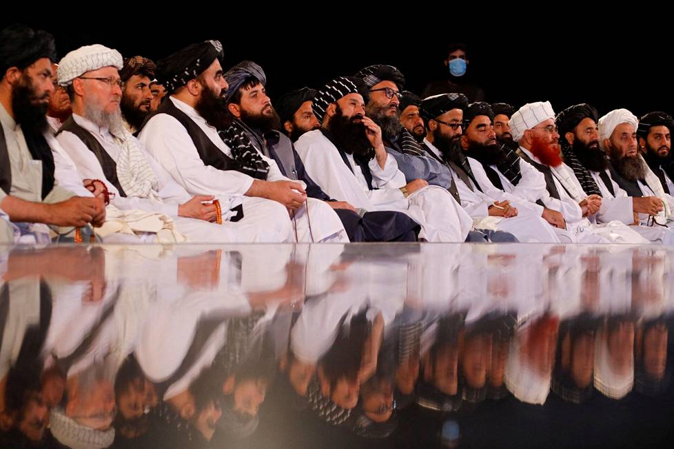 Talibanin johtajisto osallistui Kabulin valtauksen vuosipäiväjuhlallisuuksiin viime elokuun 15. päivänä.