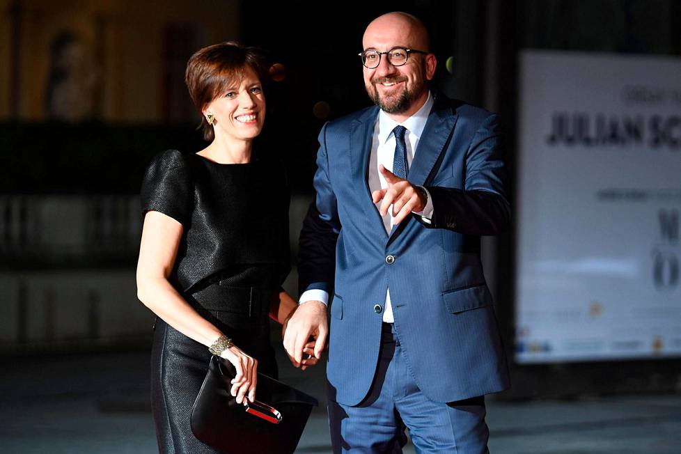 Belgian pääministeri Charles Michel ja hänen vaimonsa Amelie Derbaudrenghien.