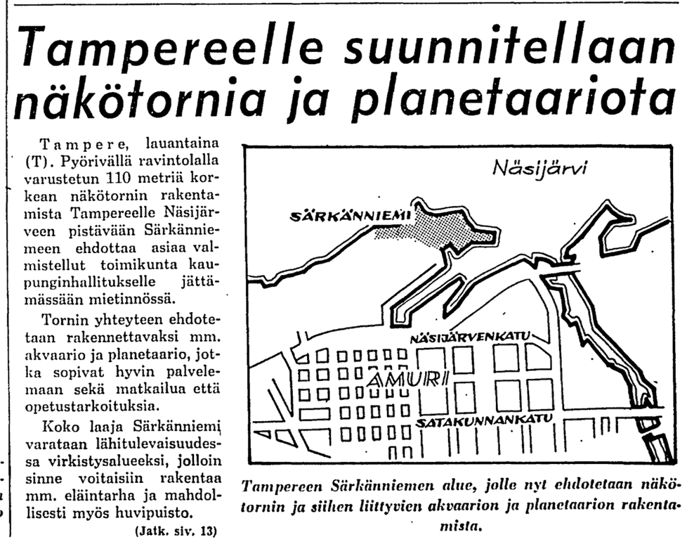 Näsinneula 50 vuotta: legendan mukaan hissin kyyti on niin tasaista, että  kolikko pysyy pystyssä - Tampereen seutu - Ilta-Sanomat