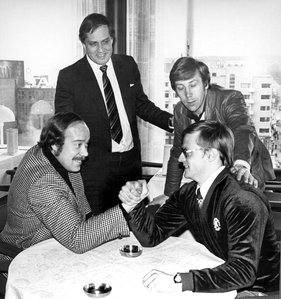Määttänen ja Korpi väänsivät kättä vuonna 1980.