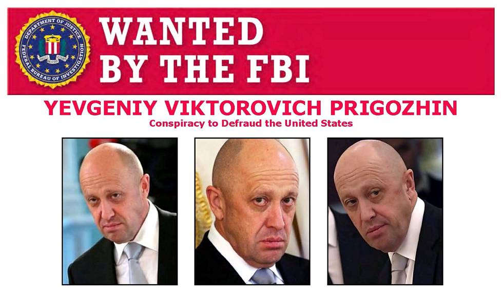 Prigozhin on ollut FBI:n etsintäkuuluttama vuodesta 2018. Ukrainan sodan vuoksi hänet on asetettu myös kansainvälisten talouspakotteiden kohteeksi.