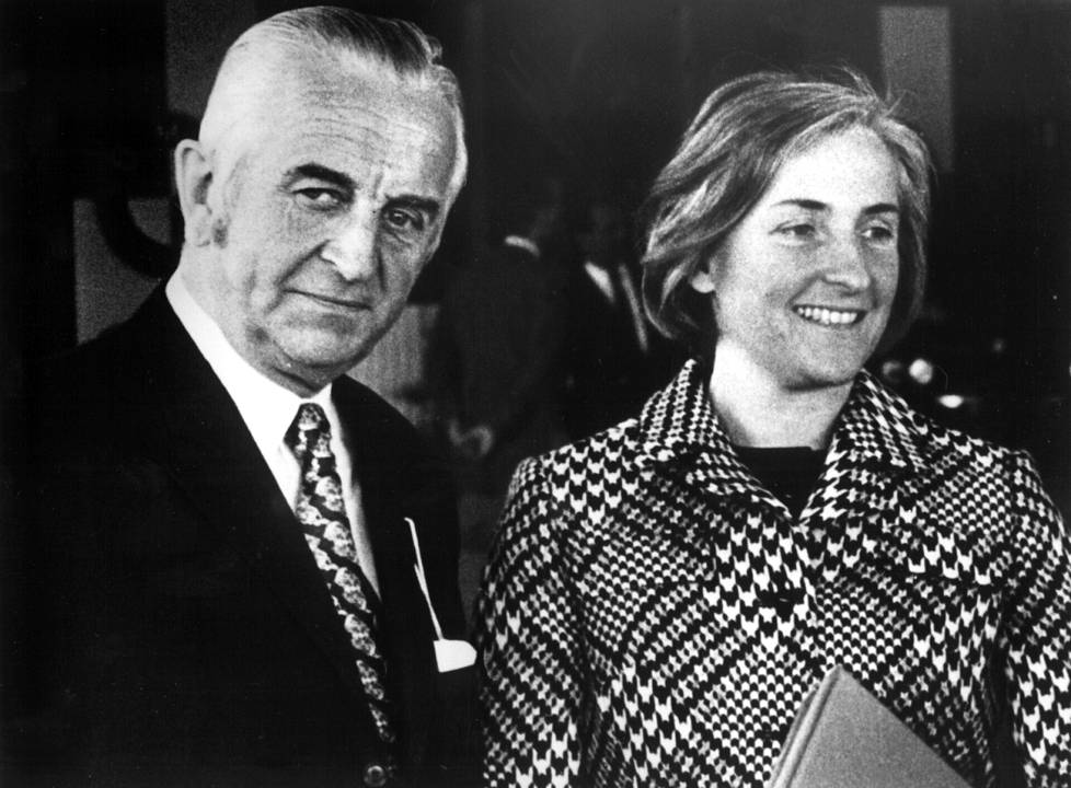 Herbert Quandt ja hänen vaimonsa Johanna kuvattuna huhtikuussa vuonna 1971.