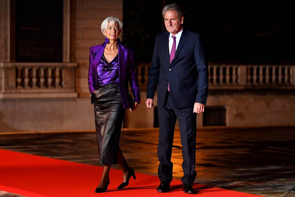 Kansainvälisen valuuttarahaston pääjohtaja Christine Lagarde ja Xavier Giocanti.