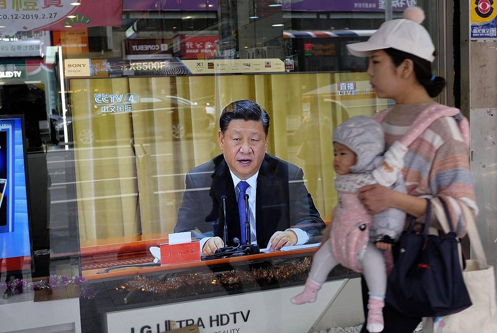 Tammikuussa 2019 Xi Jinping piti puheen, joka näkyi television välityksellä muun muassa Uusi-Taipeissa.