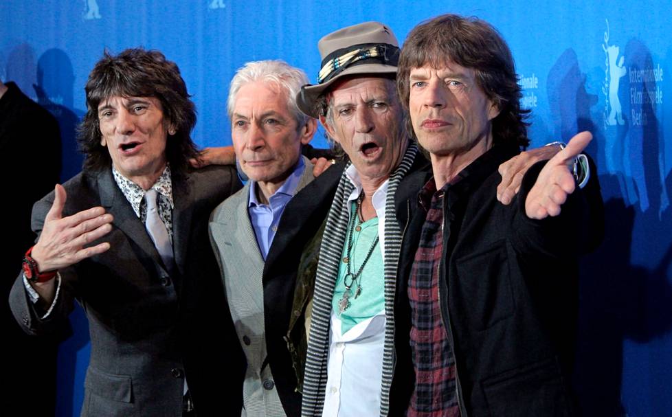 Ronnie Wood, Charlie Watts, Keith Richards ja Mick Jagger vuonna 2008.