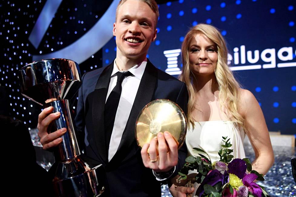 Iivo ja Saana Niskanen Urheilugaalassa tammikuussa 2019. Iivo Niskanen valittiin Vuoden 2018 urheilijaksi.