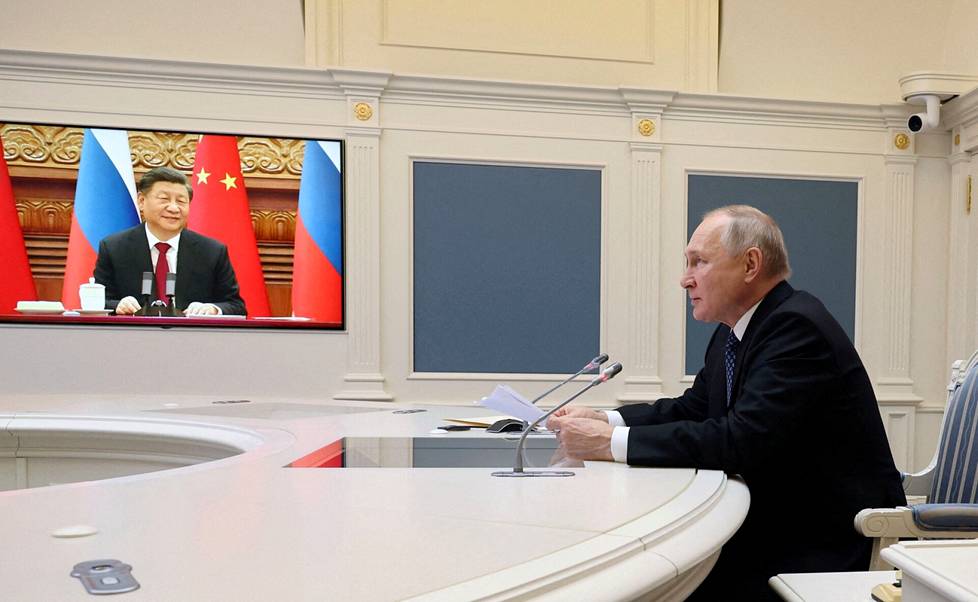 Putin ja Kiinan presidentti Xi Jinping keskustelivat videoyhteyden avulla joulukuussa.