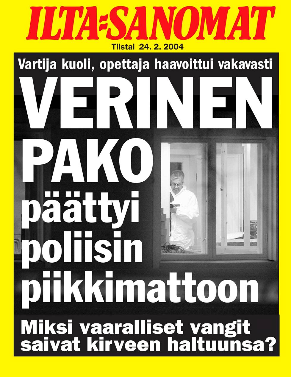 Näin Ilta-Sanomat kertoi murhatyöstä tuoreeltaan vuonna 2004.