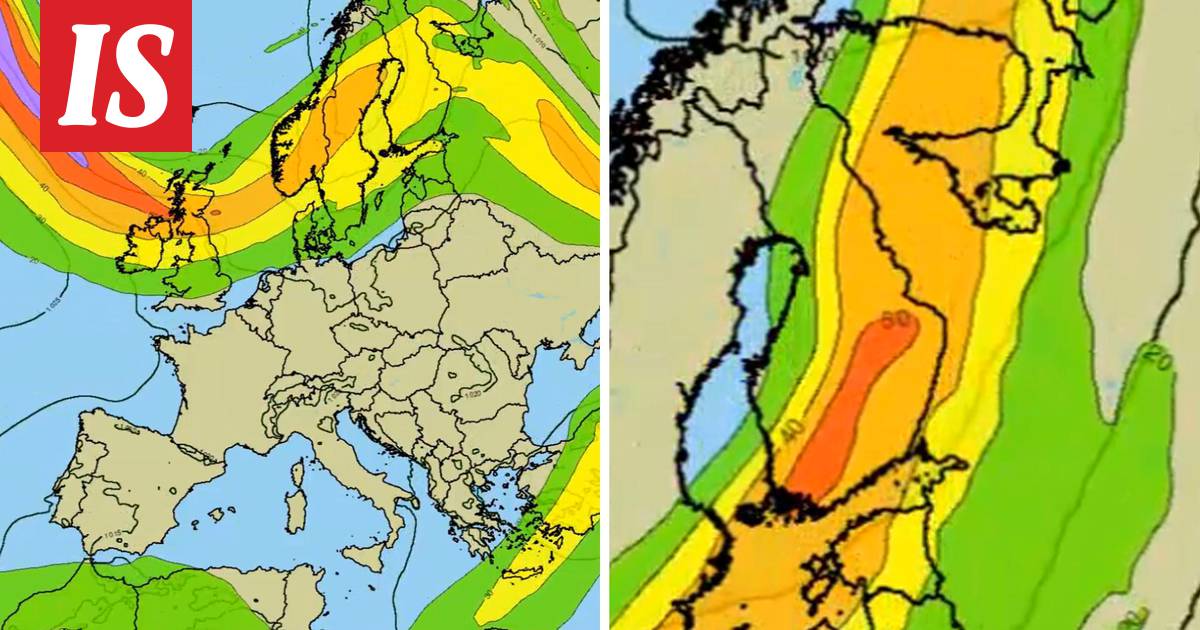 Animaatio näyttää Suomeen vyöryvät tuulet: Suihkuvirtaus iskee miekan  lailla ja muuttaa sään kertaheitolla - Kotimaa - Ilta-Sanomat