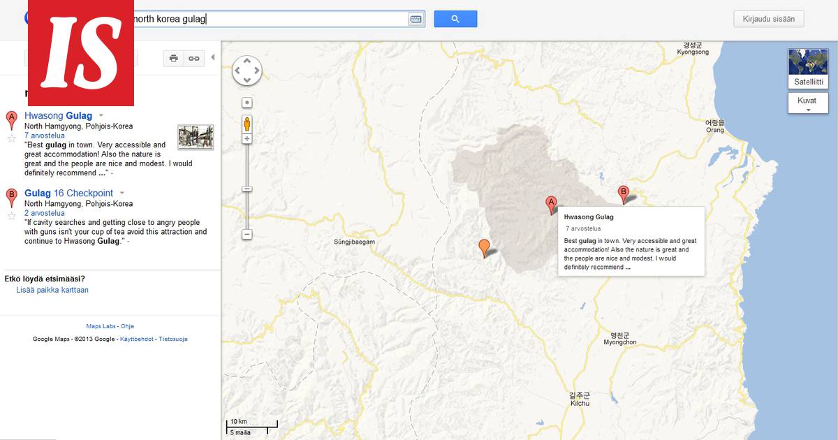 Google tarkensi Pohjois-Korean karttoja - Digitoday - Ilta-Sanomat