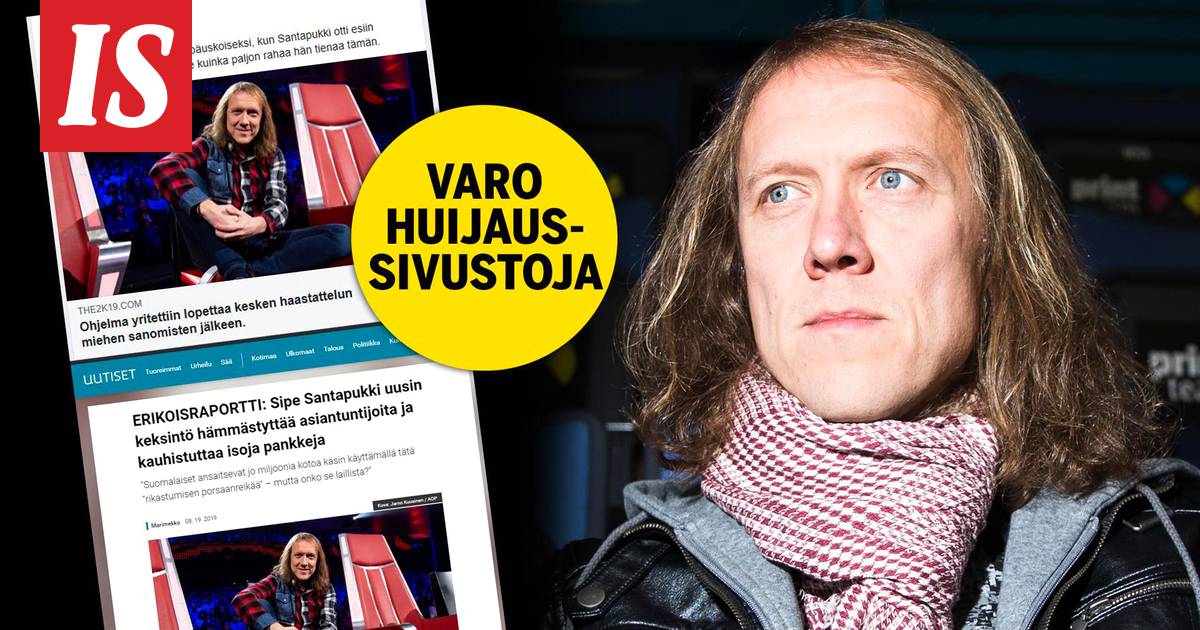 Huijaus Facebookissa käyttää Sipe Santapukkia keulakuvanaan – sivusto  yrittää huijata rahoja myös Juha Tapion nimissä - Digitoday - Ilta-Sanomat