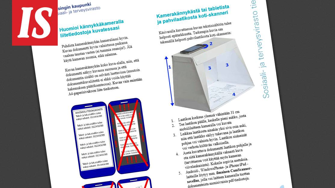 Helsinki neuvoo toimentulotuen hakijoita: Rakenna skanneri pahvilaatikosta  - Digitoday - Ilta-Sanomat