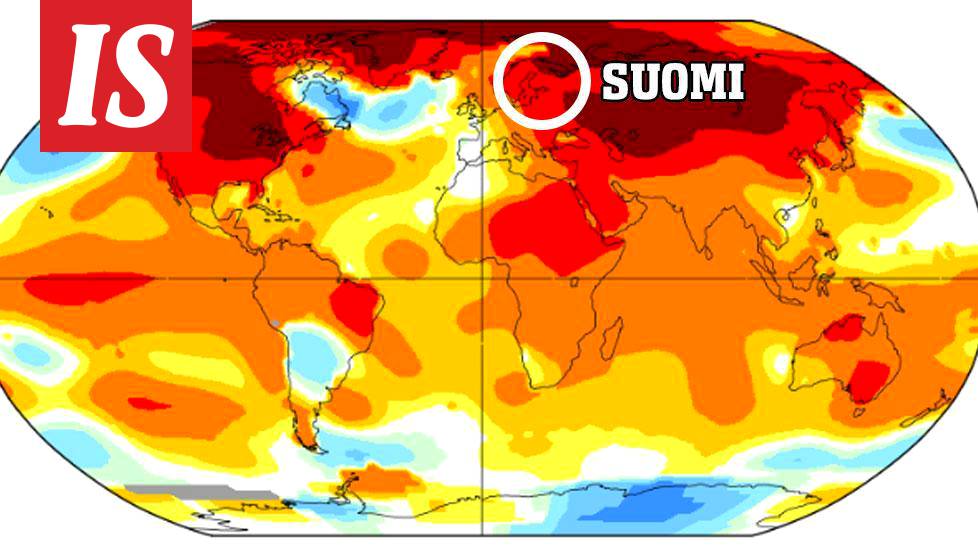 Nasan sääkartta hehkuu punaista Suomen päällä: Tästä vuodesta tulossa  poikkeuksellisen lämmin - Ulkomaat - Ilta-Sanomat