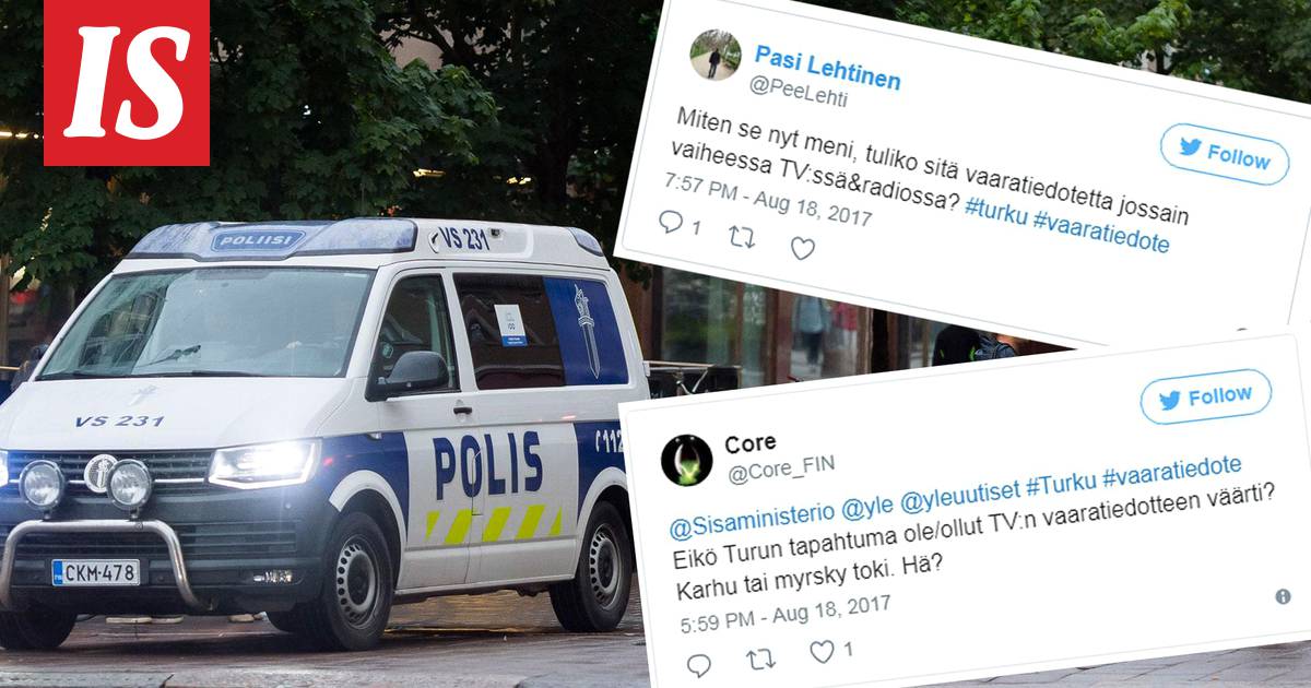 Lounais-Suomen poliisi kertoo, miksi Turun tapahtumista ei annettu  vaaratiedotetta: ”Ei aikaa” - Kotimaa - Ilta-Sanomat